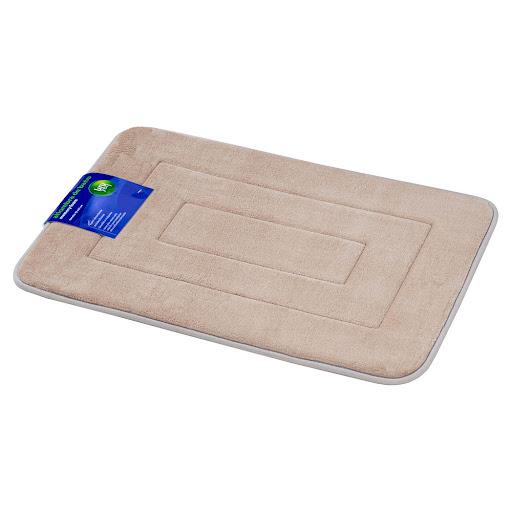 Alfombra Ba¤o 43X61 Cm Memory Foam Beige Uruyen Bolsa x 1 Fabricado en Microfibra de PoliesterRelleno Poliuretano, Fondo de CauchoSuperabsorbenteAntiresbalanteSeca dos veces m s r pido que cualquier otra alfombra de ba¤o.