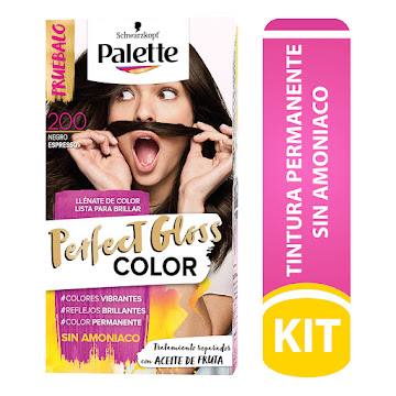 Tinte Palette Perfect Gloss Sin Amoniaco 200 Negro Expesso Tub x 100 gr undefined