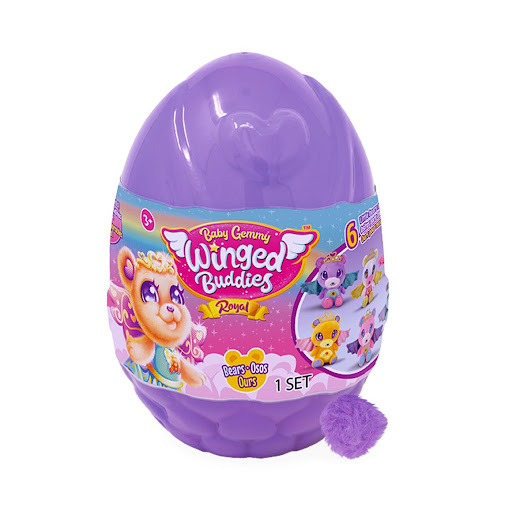 Peluche Sorpresa Oso Baby Gemmy Baby Gemmy Caja x  Descubre la magia del Huevo Sorpresa Baby Gemmy Royal Bear de 14 cm  Estos ositos coleccionables, con sus hermosos estampados de realeza, te conquistarán con su gema brillante en la pancita. Su piel s