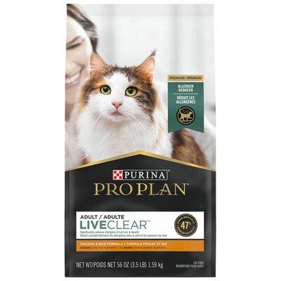 PRO PLAN F LIVE CLEAR 1,6 KG PRO PLAN  x 1 El primer alimento para gatos que reduce significativamente los alérgenos activos en el pelo y la caspa del gatoCon probióticos vivos que pueden beneficiar la salud digestiva e inmune de un gato47 % e