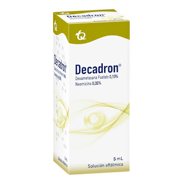**Decadron 0.10/0.35% Gotas Caja x5ml TQ Dexametasona Fosfato Neomicina   
