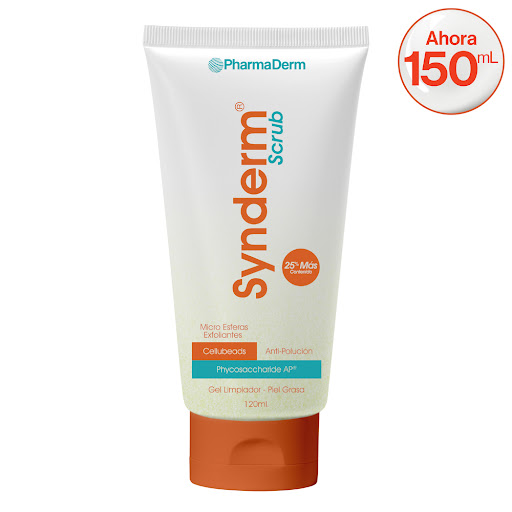 Loción Synderm Scrub Limpiador Gránulos Exfoliantes Libre Jabón x 120 ml
