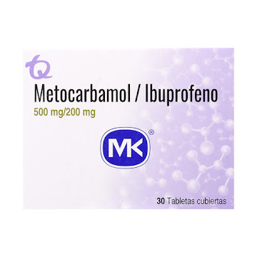 Metocarbamol + Ibuprofeno 500mg/200mg MK Caja x 30 Tabletas  