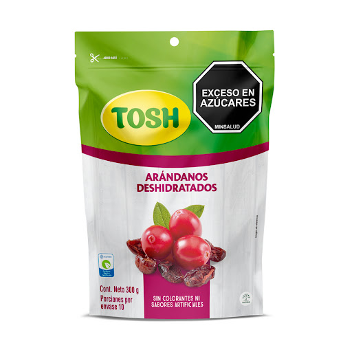 Pasabocas Tosh Arándanos Deshidratados Paquete x 300 gr