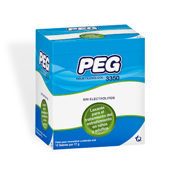 Peg Polietilenglicol 3350 Tecnoquimicas Caja x 12 Sobres  