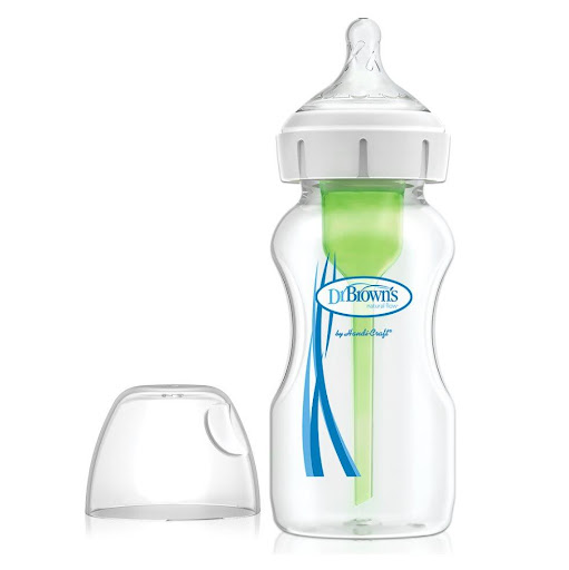 Tetero Dr Brown Boca Ancha 9 Oz Options+ Anticólicos (0-3m) Dr Browns Botella x 1 Tetero Options+ boca ancha de 9 onzas, con un sistema de ventilación interno diseñado para evitar el vacio y la ingesta de aire, esta tecnología disminuye el vómito, los eructos y gases, promoviendo u
