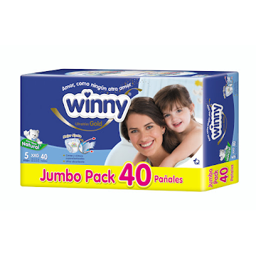 Pañales Winny Gold Etapa 5 XXG Ultratrim x 40 und  
