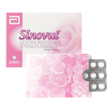 Sinovul Levonorgestrel + Etinilestradiol 0.15mg/0.03mg Abbott Caja x 21 Tabletas  