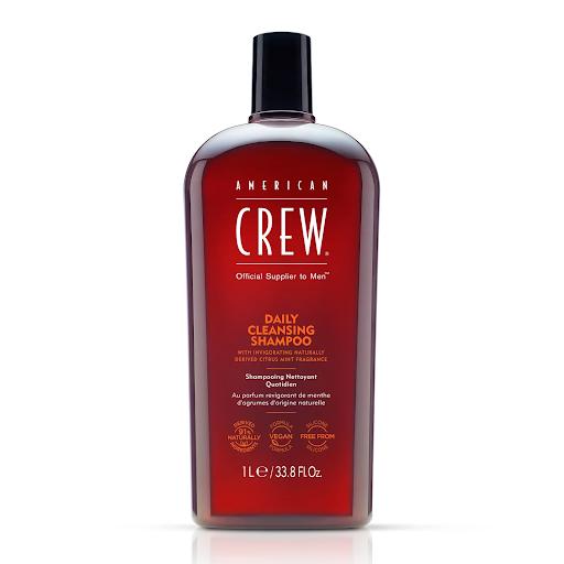 Shampoo Limpieza Diaria American Crew 1000 ml American Crew Recipiente x 1 Versión de gran tamaño para uso frecuente; limpia profundamente manteniendo el cuero cabelludo equilibrado y fresco.