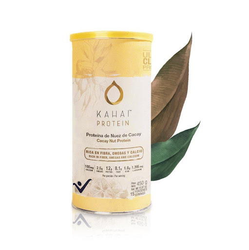 Kahai Protein 450gr Kahai 450 x gr Proteína Vegana de Cacay. 🌿 Sin gluten ni azúcar añadido. Reforzada con L-Arginina para tu rendimiento. ¡100% natural!