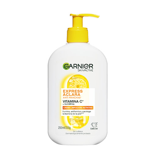Crema Limpiadora Garnier Nutritiva Express Aclara Vitamina C 250 ml