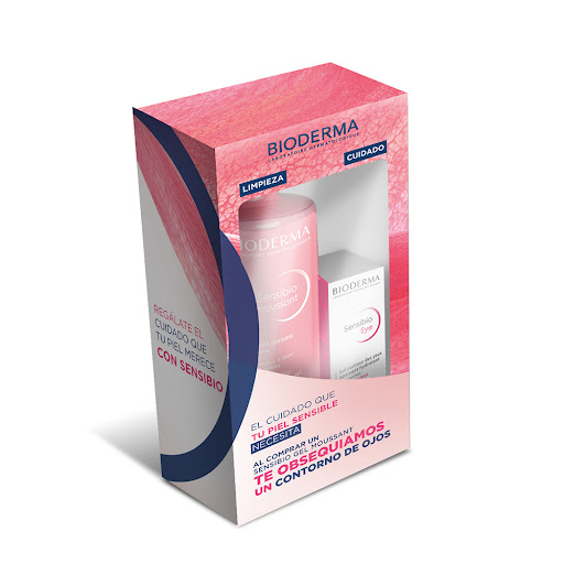 Kit Bioderma Sensibio Gel Moussant x 500 ml + Contorno De Ojos Bioderma Sensibio x 15 ml