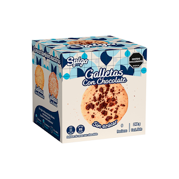 Galletas de arroz Spiga Foods con chocolate sin azúcar x 6 und  