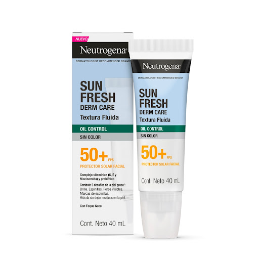 Protector Solar Facial Neutrogena Sun Fresh Derm Care Oil Control Fluido x 40 ml