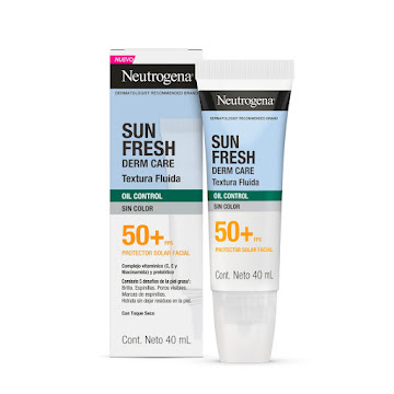 Protector Solar Facial Neutrogena Sun Fresh Derm Care Oil Control Fluido x 40 ml  
