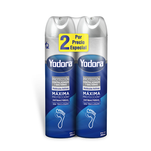 Desodorante Yodora Pies Antibacterial Spray 260 ml x 2 und