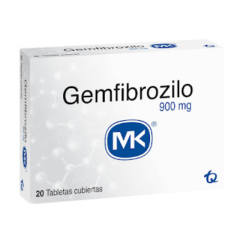 //Gemfibrozilo MK 900MG Caja x 20 Tabletas Recubiertas  