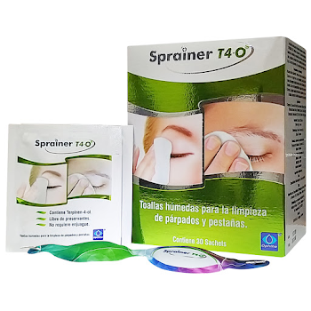 Toallas Húmedas Sprainer T4-0 Limpieza Parpados Y Pestañas Caja x 30 und  