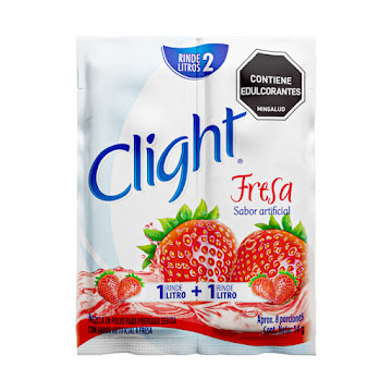 Refresco en Polvo Clight Sabor a Fresa x 14Gr   