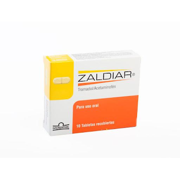 Zaldiar Tramadol + Acetaminofén 37.5mg/325mg Grunenthal Caja x 10 Tabletas  