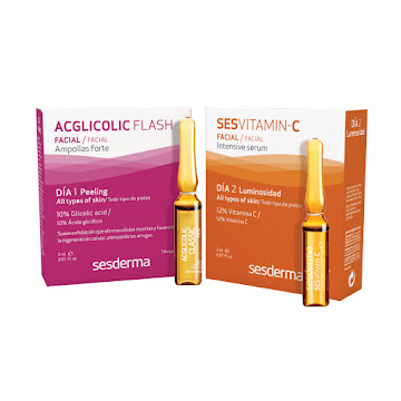 Solo Online Tratamiento Flash   Sesderma Acglicolic Ampolla X 2ml + Sesvitamin-C Ampolla X 2ml 