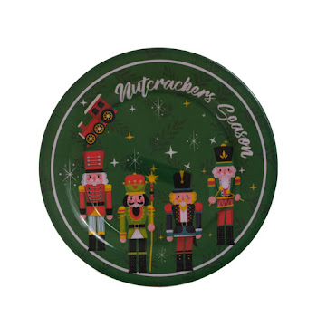 Plato Navideño Mays Color Verde x 1 und  