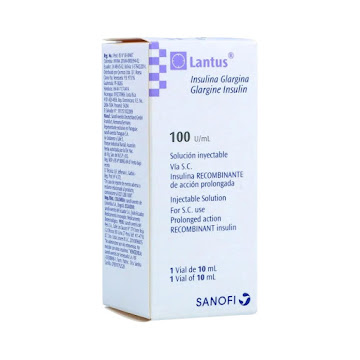 Lantus Insulina Glargina 100U/ml Sanofi Frasco x 3 ml  