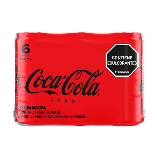 Gaseosa Coca-cola Zero   Lata Sixpack x 269 ml