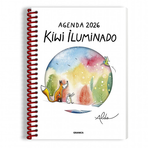 Kiwi Iluminado 2026. Agenda Anillada Granica Libro x 1.0 Kiwi Iluminado 2026. Agenda Anillada  Interior: 4 colores. Semana a la vista. 2 págs. con stickers. Sobre portapapeles. - 160pags. Encuadernación: Tapa dura con espiral. Formato: 13 x 19 Editorial: Ed