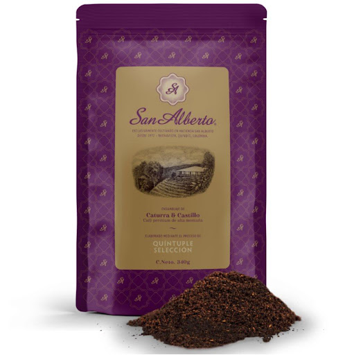Café 340gr tueste medio molido  San Alberto  Bolsa  x 1 Un café con gratas notas aromáticas dulces y afrutadas, que recuerdan el caramelo y el suave chocolate oscuro; sobresale su delicada acidez frutal, su elegante cuerpo cremoso y su armonioso balance.