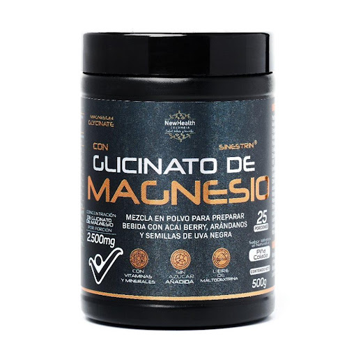 Glicinato de Magnesio NEWHEALTH x 500 gr Newhealth Tarro x 500gr x 1 und 