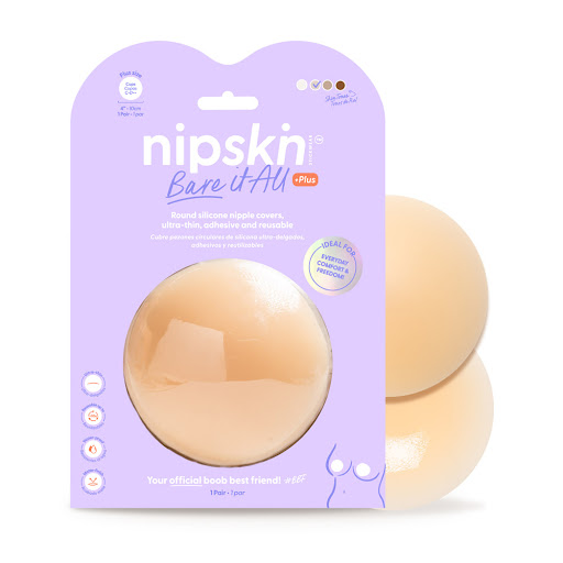 Cubre Pezones Nipskin Plus10 Cm Silicona Tono Vainilla pack x 2 und