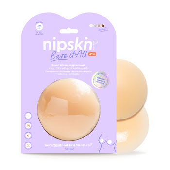 Cubre Pezones Nipskin Plus10 Cm Silicona Tono Vainilla pack x 2 und  