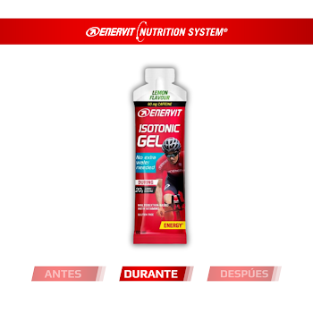 Gel Isotónico Enervit Sabor Limón con Cafeína Sachet x 60 ml  