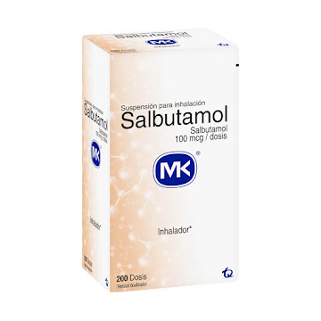 Salbutamol MK 100 Mcg Inhalador Frasco x 200 dosis  