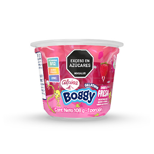 Gelatina Alpina Boggy Fresa Vaso x 108 gr