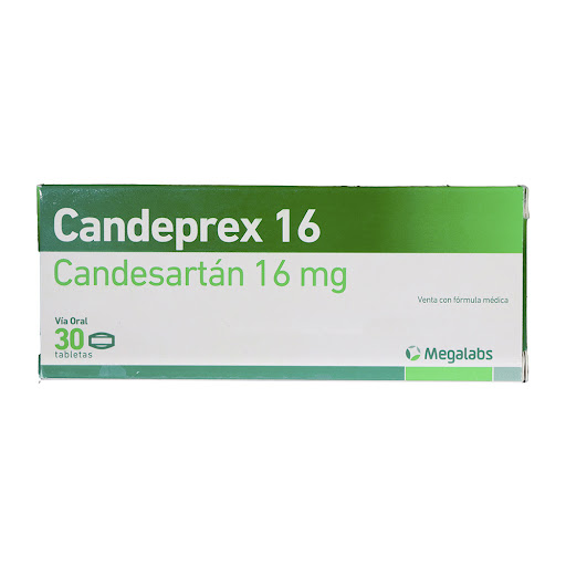 Candeprex Candesartan 16mg Megalabs Caja x 30 Tabletas