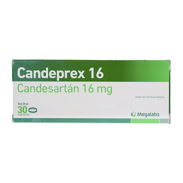 Candeprex Candesartan 16mg Megalabs Caja x 30 Tabletas  