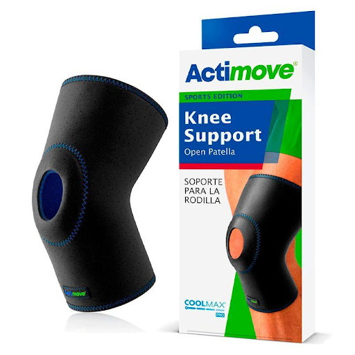 Soporte Deportivo Para Rodilla Patela Abierta Actimove L Actimove Individual x 1 El nuevo soporte de rótula abierta bsn medical actimove, alivia el dolor y disminuye otros malestares manteniendo la zona con un calor equilibrado y dando una adecuada compresión médica. muy cómodo al
