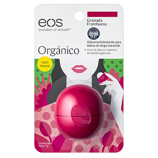 Bálsamo Hidratante Para Labios EOS Granada Frambuesa x 7gr 