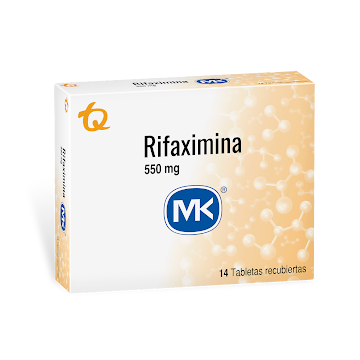Rifaximina MK 550 mg Caja x 14 Tabletas  