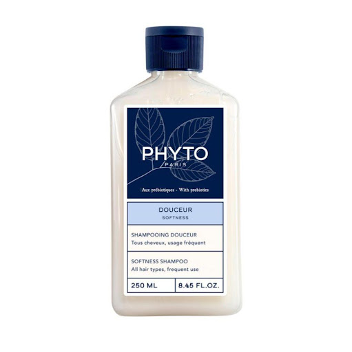 Shampoo Phyto Suavidad 250 ml PHYTO 250 ml x 1 El Shampoo SUAVIDAD limpia el cabello de toda la familia* respetando el cuero cabelludo. El cabello está mas suave, más manejable y más brillante. En el corazón de la fórmula, un complejo de prebiótic