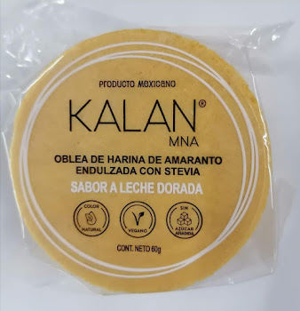 Obleas Kalan De Harina De Amaranto Sabor Leche Dorada x 60 gr  