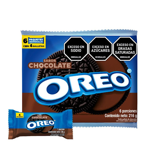 Galletas Oreo Chocolate 6 Paquetes x 216 gr