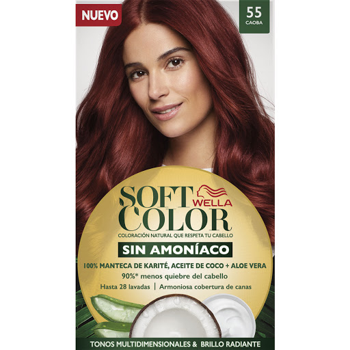Kit Coloración Tinte Wella Soft Color Caoba 55 x 132 ml