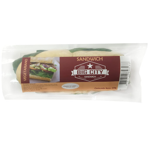 Sándwich Big City Vegetariano Paquete 220 gr x 1 und