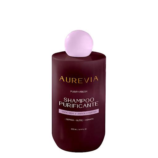 Shampoo Purify Fresh AUREVIA Botella x 1 Este shampoo purificante sin sal combina el poder de las algas marinas y la menta para una limpieza profunda y equilibrada. Su fórmula natural es ideal para cueros cabelludos grasos o sensibles, ayuda