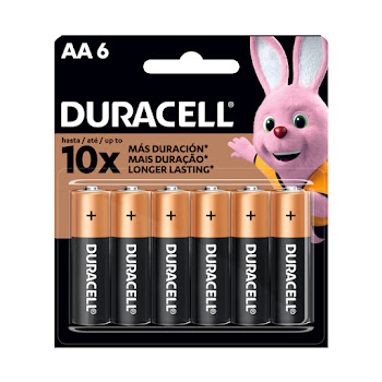 Pilas Alcalinas Duracell AA Paquete x 6 und  