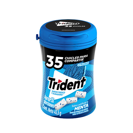 Chicle Trident Frasco Menta Frasco x 45.5 gr