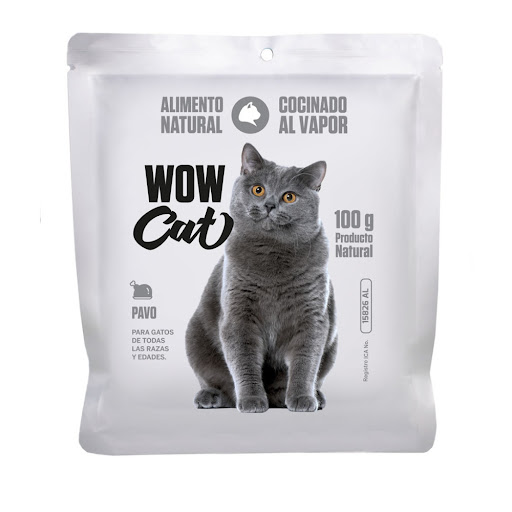 Alimento Húmedo Wow Cat Pavo Para Gatos x 100 gr